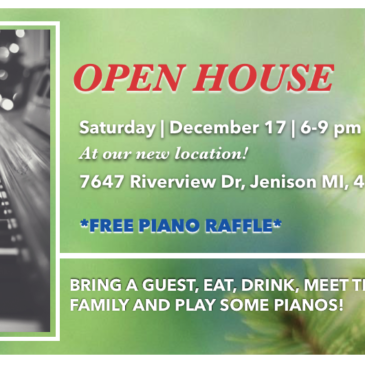 Piano Bottle Flipping, Open House Invitation | Herrema & Sons Piano Co.